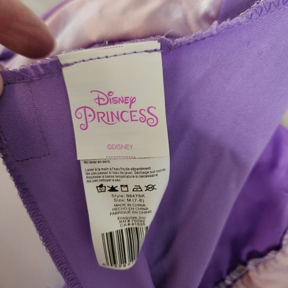 Disney Princess Rapunzel Costume Size 7/8 Medium‎ Purple Gown - Picture 8 of 14